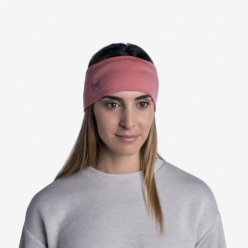 Шерстяная повязка на голову Buff Headband Midweight Wool Rosewood Melange Фото 2