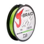 Плетеный шнур Daiwa J-Braid X8 Chartreuse 0,16мм 20lb 150м