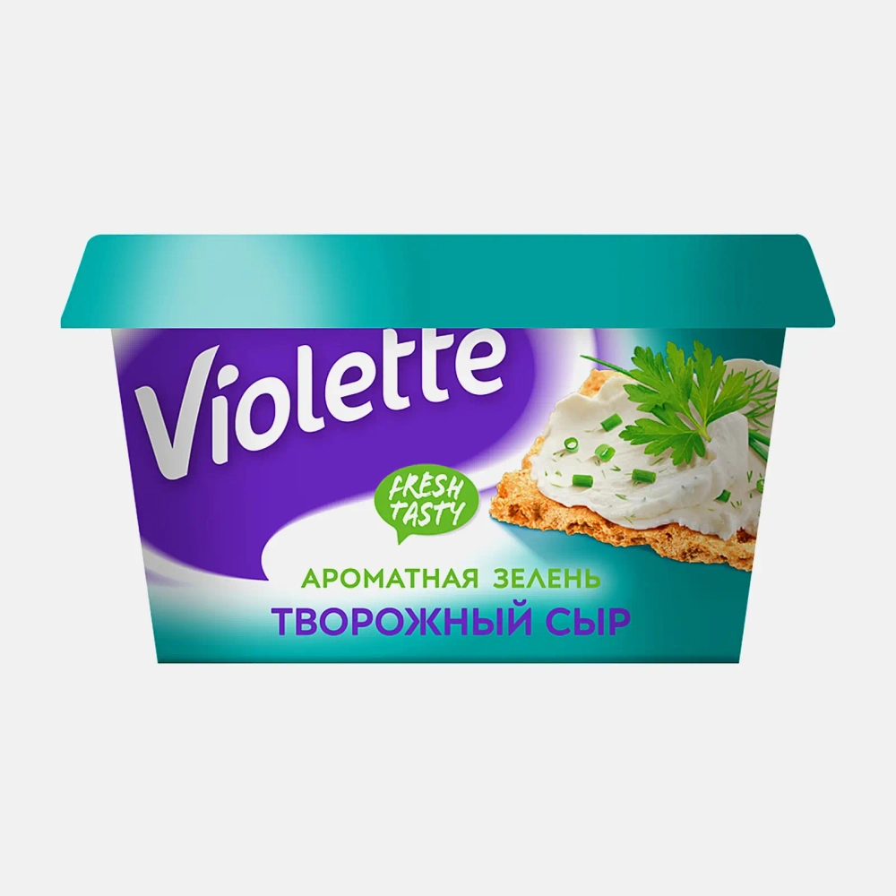 Сыр творожный Violette Ароматная зелень 70% 140г