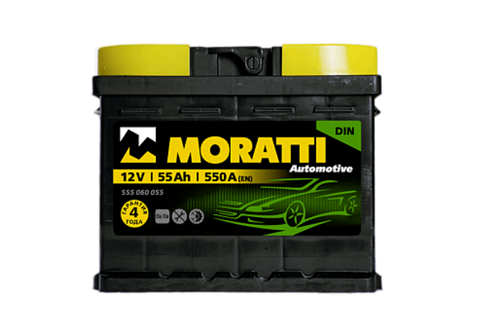 Аккумулятор 6СТ-55 А.ч., о.п.кубик, R+ Moratti