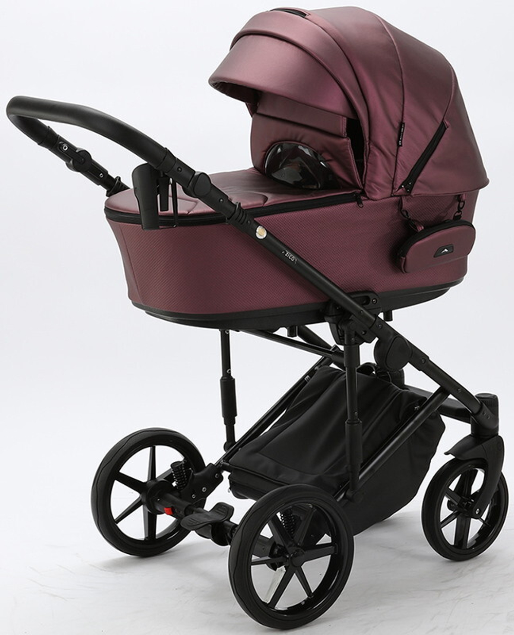 Детская коляска Adamex Zico Deluxe 2 в 1 Z-SM08 Т.СИРЕН.ПЕРЛ КОЖА