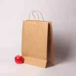 Пакеты бумажные, 30x40x13, "Шар С Новым Годом", коричневый