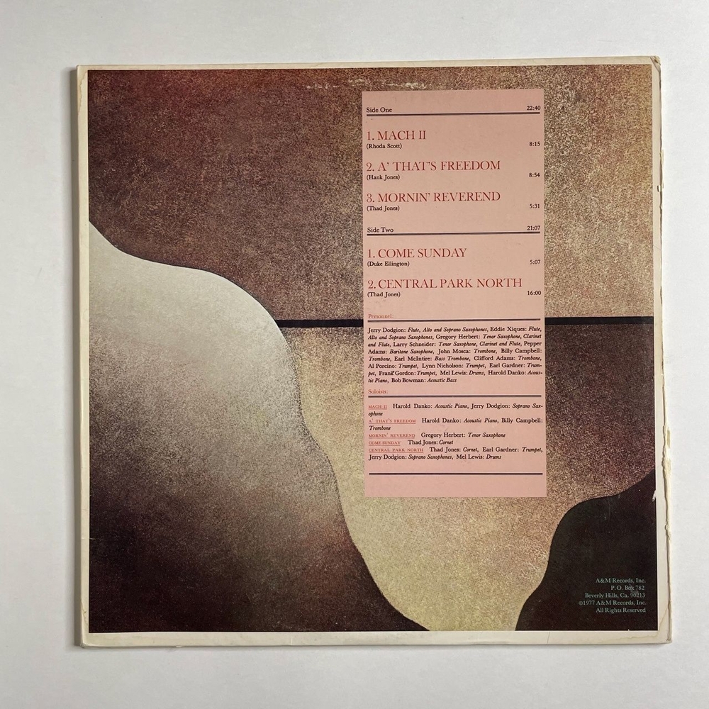 Винтажная виниловая пластинка LP Thad Jones and Mel Lewis Live In Munich (USA 1977)