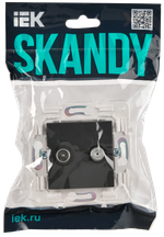 SKANDY Розетка двойная TV+SAT SK-A13G графит IEK