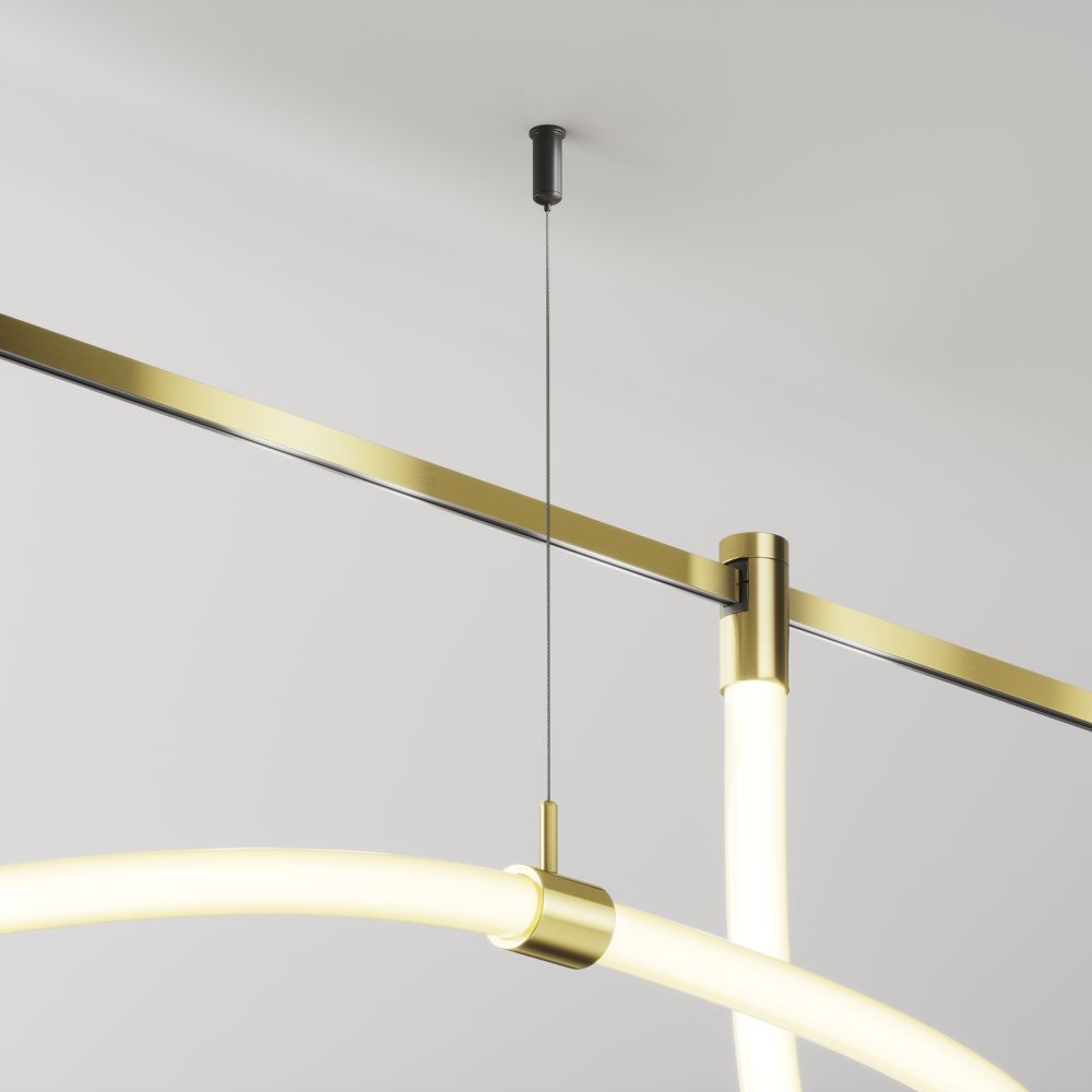 Потолочный коннектор с тросовым подвесом в шинопровод Maytoni Flarity   TRA154CSW-1BS