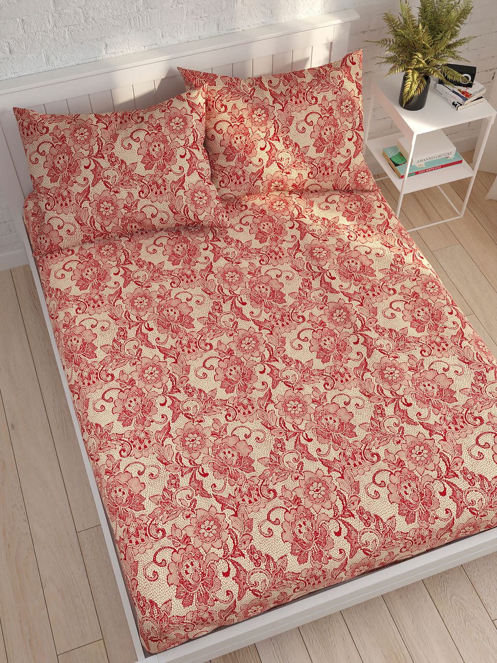 Простынь Сказка "Кружева" 150х215 см, перкаль