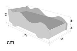 Детская кровать-машина «Полиция» с подъемным механизмом