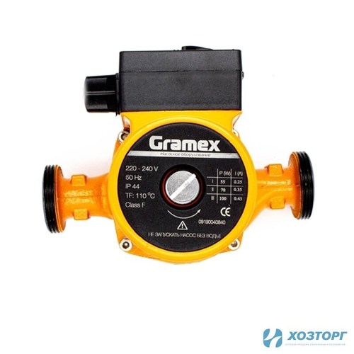 Насос циркуляционный Грамекс 25/40 180мм напор 4м 72Вт подключение 1" с проводом