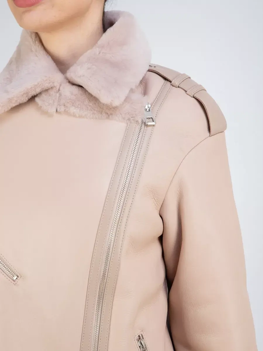 Дубленка авиатор натуральная зимняя