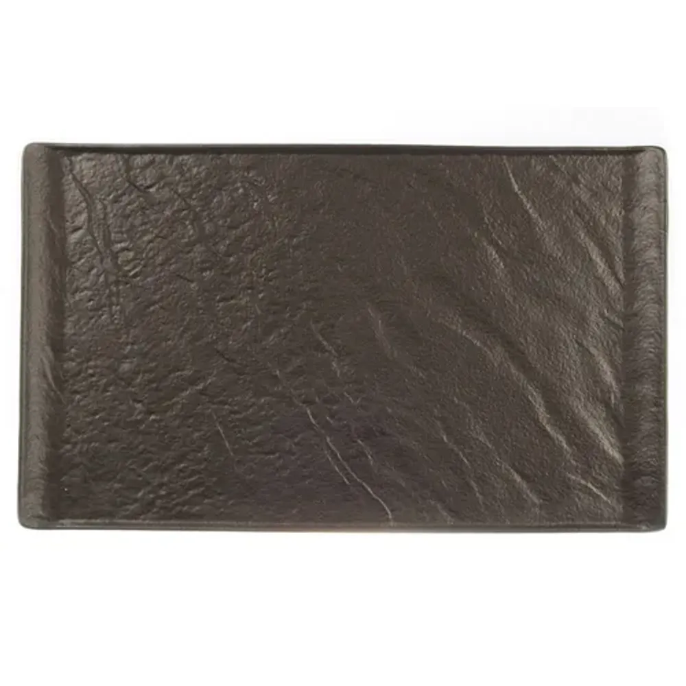 Блюдо прямоугольное 33,5*20,5 см h1,5 см с бортами Side Up2 Black Raw Stellar P.L. Proff Cuisine [1]