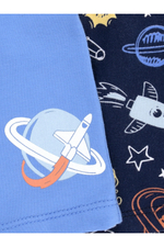 К 1912-2уп/голубой сапфир,глуб.синий,ракеты Ал набор трусы для мальчика