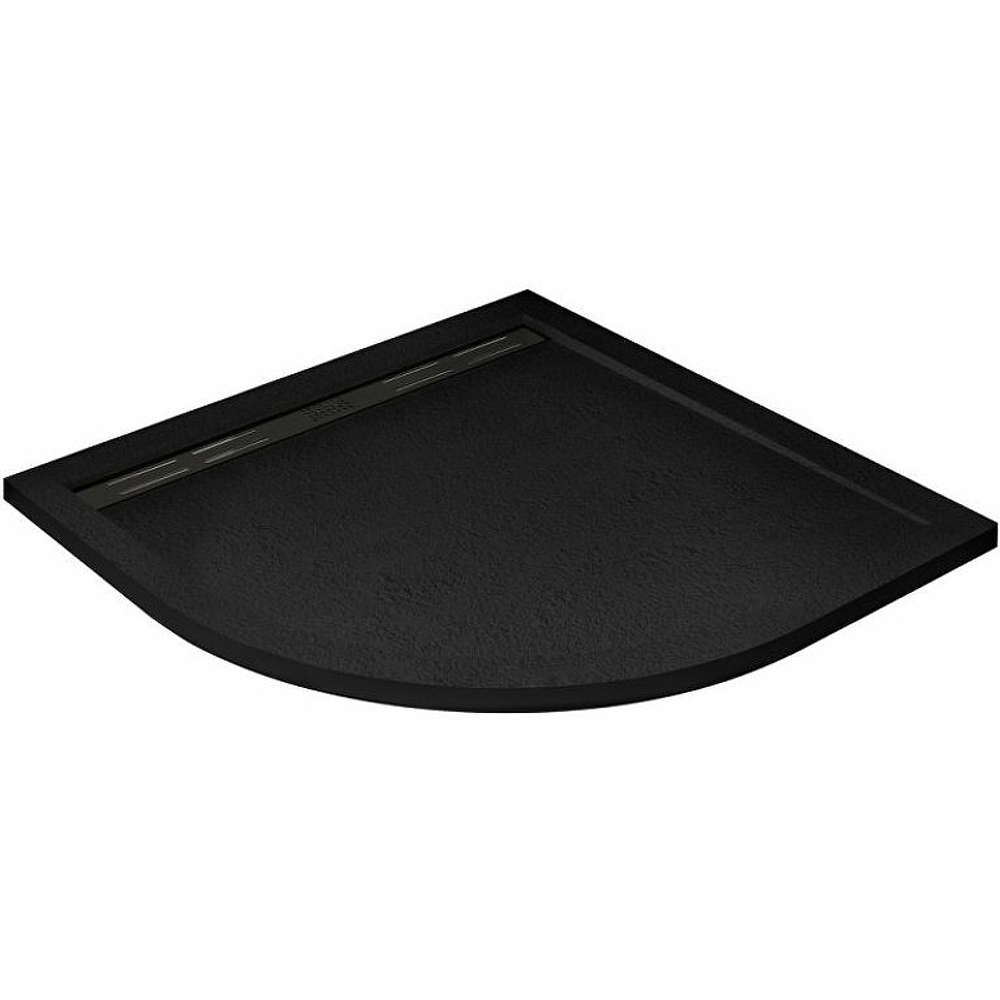 Душевой поддон из искусственного камня Cezares Tray AS 90х90 TRAY-AS-R-90-30-NERO Черный матовый