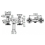 СМЕСИТЕЛЬ ДЛЯ ВАННЫ С КОРОТКИМ ИЗЛИВОМ БЕЗ АКСЕССУАРОВ BRAVAT SAMMER RAIN F677111C-01