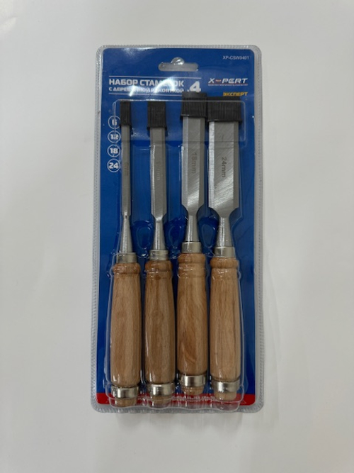Набор стамесок 4пр. (6-12-18-24) дер.руч X-PERT