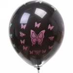 Воздушные шары 25 шт, 12»/25см «Бабочки» , микс