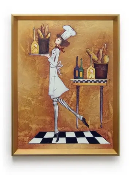 Картина настенная в багетной раме "Повар" 42*32 см