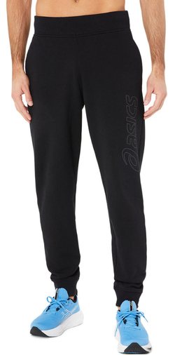 Мужские теннисные штаны Asics Logo Sweatpant - performance black/Графит grey
