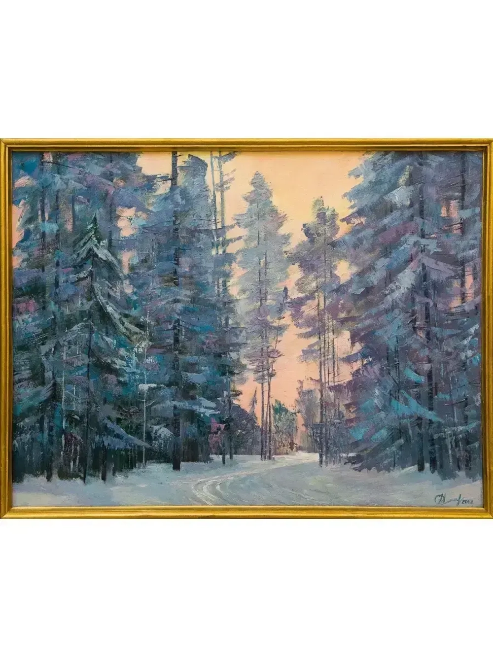 Картина маслом Зимний день Алексеев-Мценский