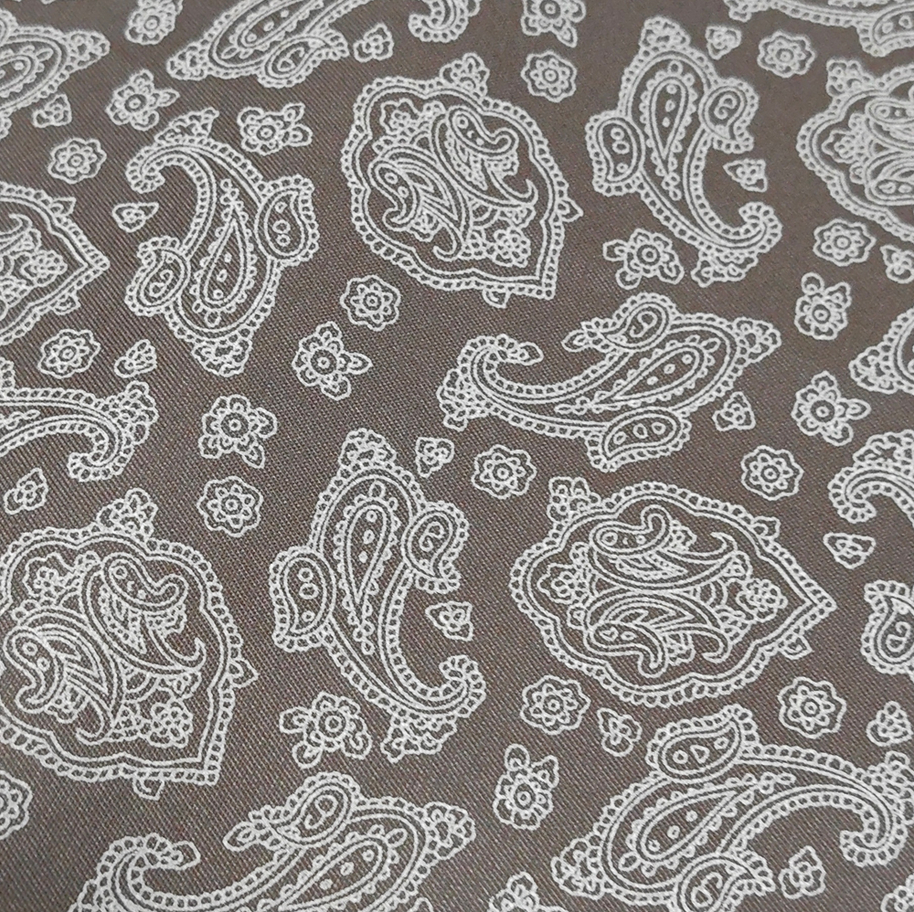 Ткань подкладочная сумочная Шоколад с огурцами