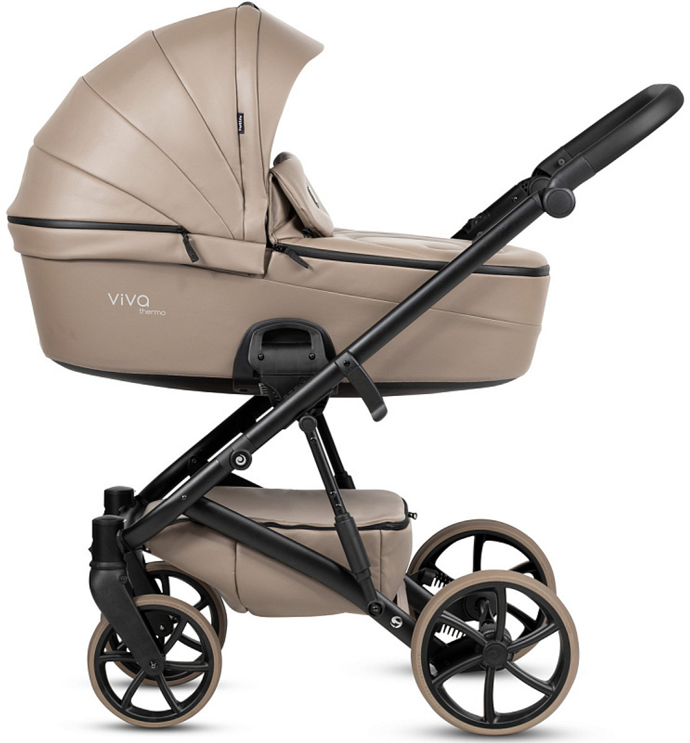 Детская коляска Tutis Viva 6 Plus Leather 2 в 1 1612149 Cappuccino