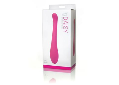 Розовый вибратор UltraZone Daisy 6X Silicone Vibrator - 20 см. (Цвет: розовый)