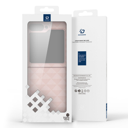 Складной чехол-книжка розового цвета от Dux Ducis для Samsung Z Flip 6, серия Fitt Series Case