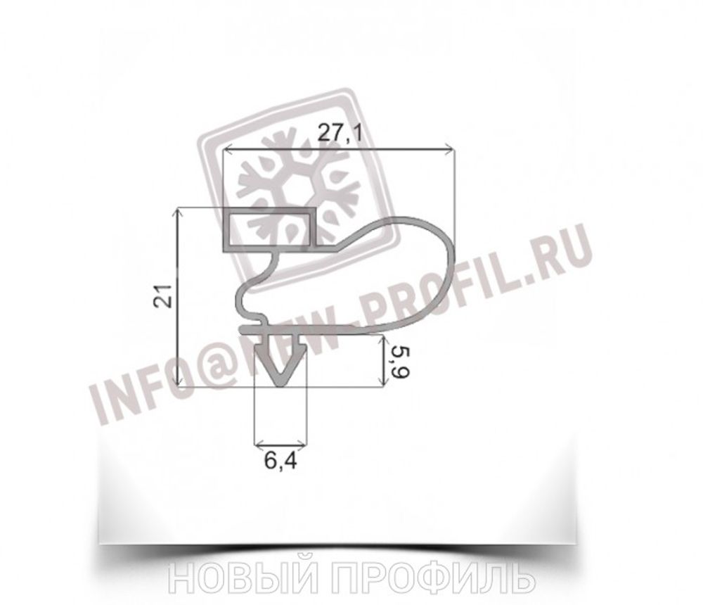 Уплотнитель 780*470 мм (005A) по краю