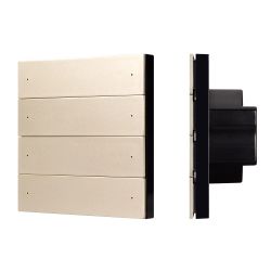 INTELLIGENT ARLIGHT Кнопочная панель SMART-DMX512-801-22-8G-8SC-DIM-IN Gold (230V, 2.4G) (IARL, IP20 Пластик, 5 лет) 039317