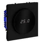 Терморегулятор электронный VOLTUM S70 с индикацией и датчиком, для теплого пола, (черный матовый)