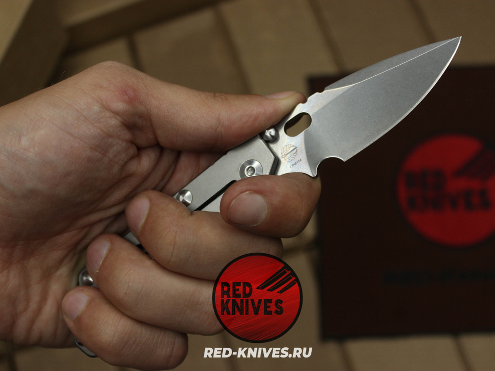 Нож Strider PT Titanium Gray - рукоять титан, клинок стоунвош RK/Н123