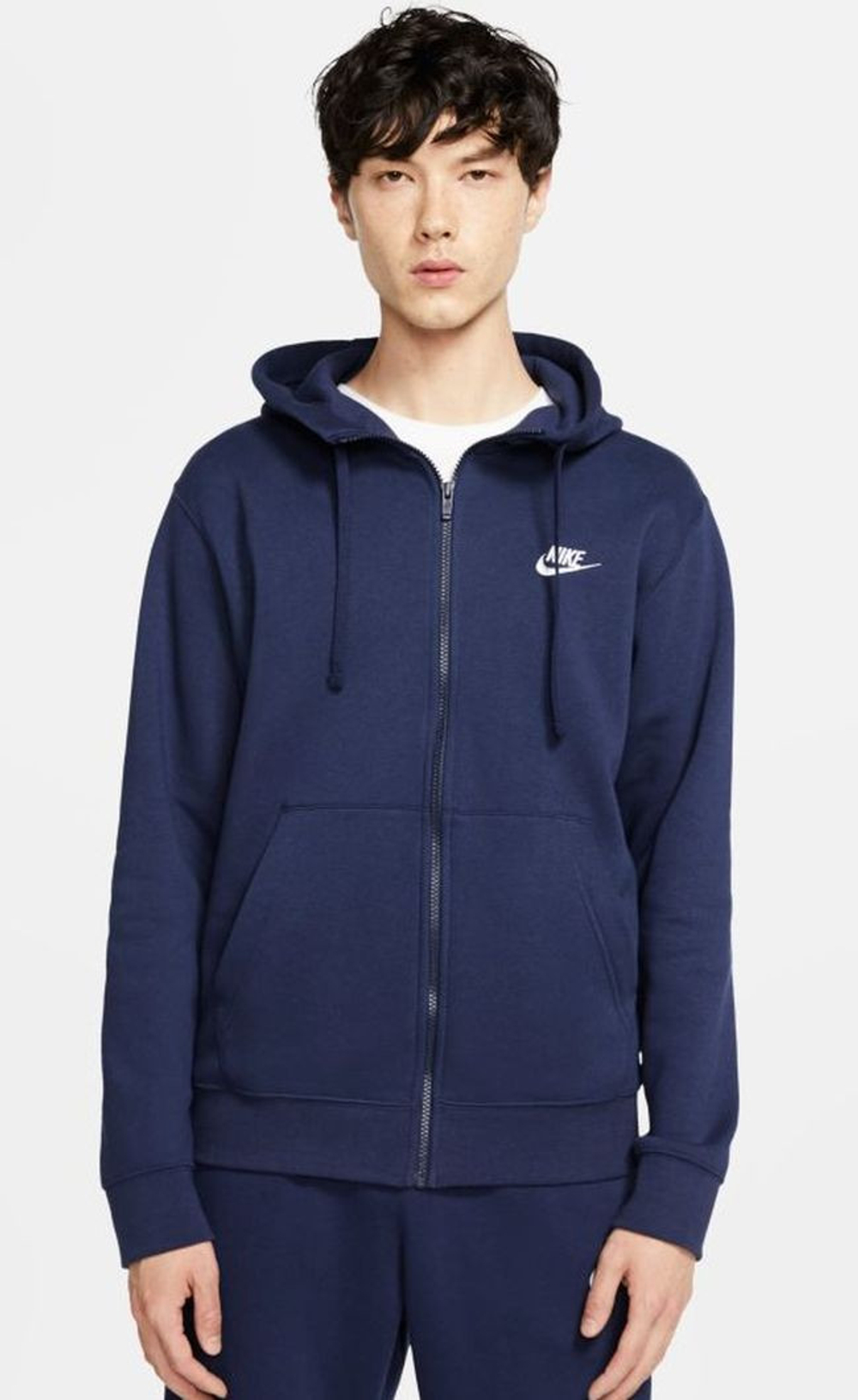 Мужская теннисная кофта Nike Swoosh M Club Hoodie FZ BB - небесный