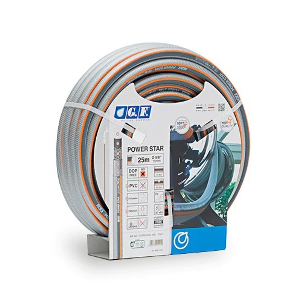 Шланг для полива GF GF80007101 POWER STAR ПВХ армированный садовый диаметр 12,5 мм (1/2 ) длина 25 м