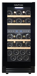 Винный шкаф Cellar Private CP027-2TBH черная дверь со скрытой рукояткой