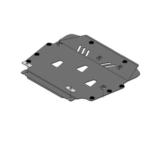 Защита картера и КПП (сталь 2 мм) для Volvo XC90 2002-2014 (V - все, кроме V8), Volvo S80 1998-2006 (V - все) Alfeco.ALF2711st