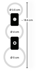 Металлические кольца на фаллос Metal Cock Ring Set of 3 by Bad Kitty (Цвет: черный)