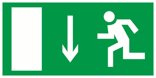 Е 10 "Указатель двери эвакуационного выхода (левосторонний) "