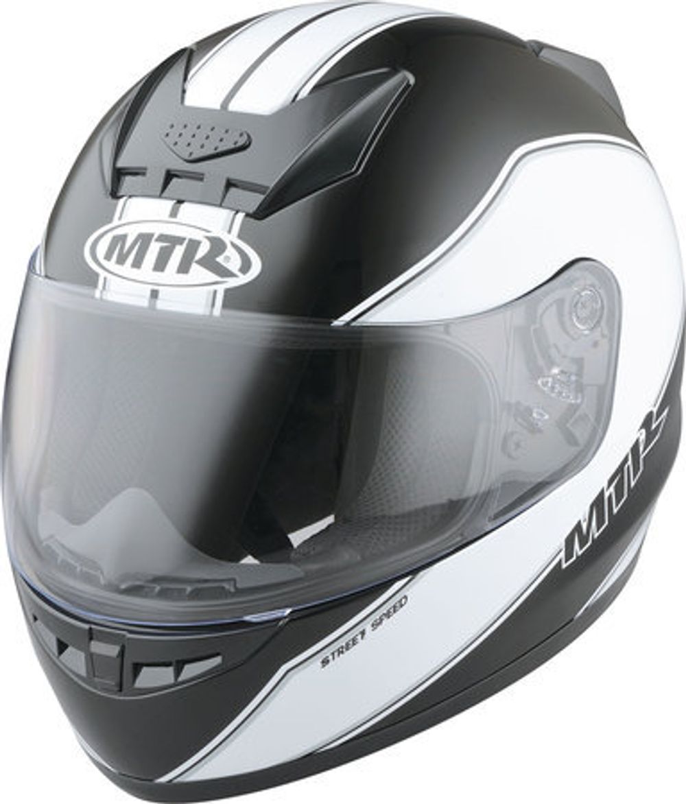 Мотошлем - MTR S-7 (черно-белый)