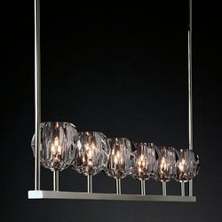 Люстра Rh Boule De Cristal Linear Chandelier 6 Bronze By Imperiumloft