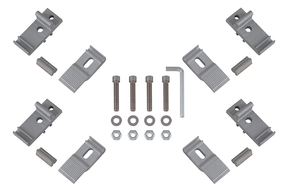 Крышка кузова для Mitsubishi L200 2015+, трёхсекционная 1515х1460 мм, алюминиевая, черная РИФ