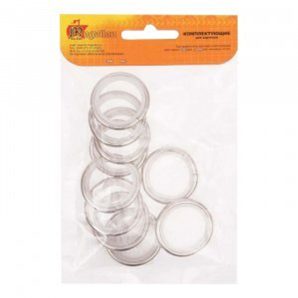 Кольца для карниза АМ 16мм, слоновая кость/золото, 10 шт.в уп.