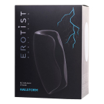 Черно-белый перезаряжаемый мастурбатор 14,7см Erotist Toys Hailstorm