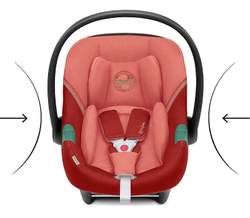 Коляска Cybex Balios S Lux TPE complete Aton S2 Hibiscus Red 3 в 1 Chocolate Brown с дождевиками