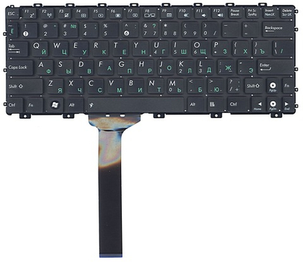 Клавиатура для ноутбука Asus Eee PC 1011PX, 1015PX, X101 Series. Черная, с гравировкой, без рамки