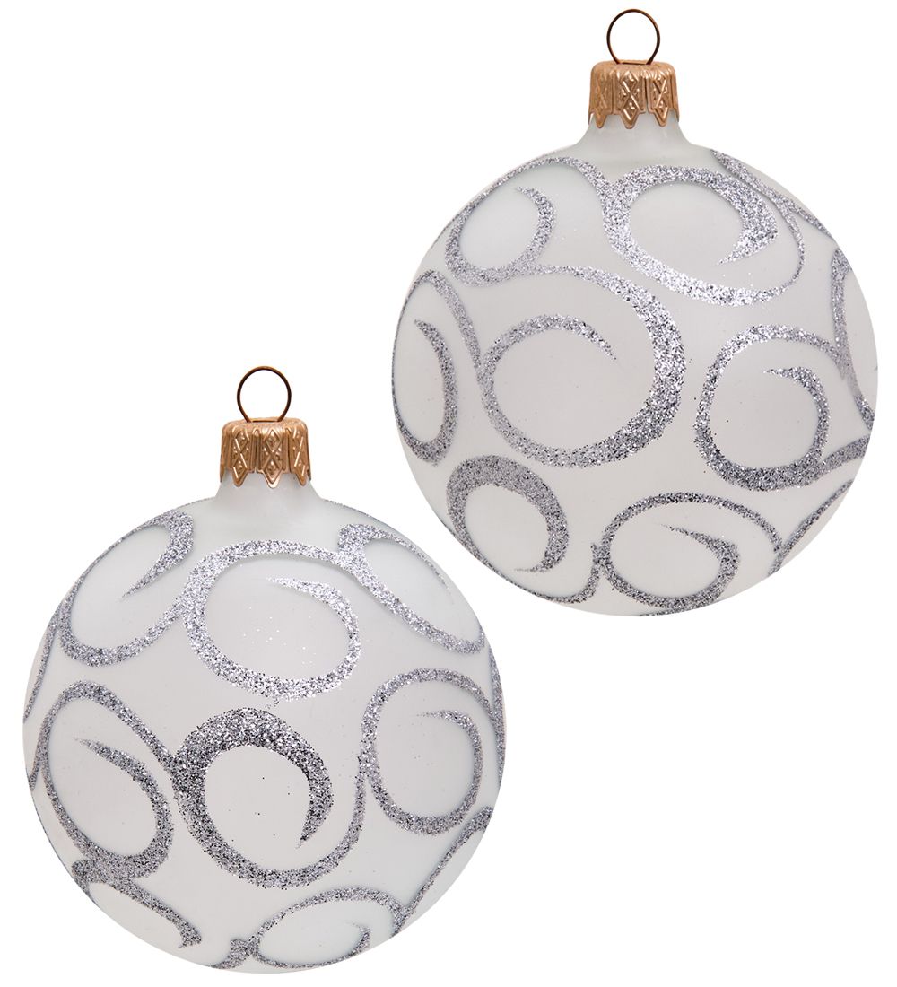 Элита НФШ-1270 Набор ел.украшений Шар 2шт «Снежная королева» 80 мм