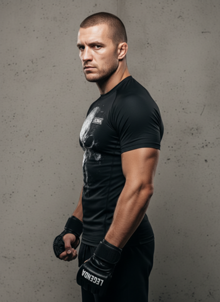 Рашгард с коротким рукавом LEGENDA Каратель черный