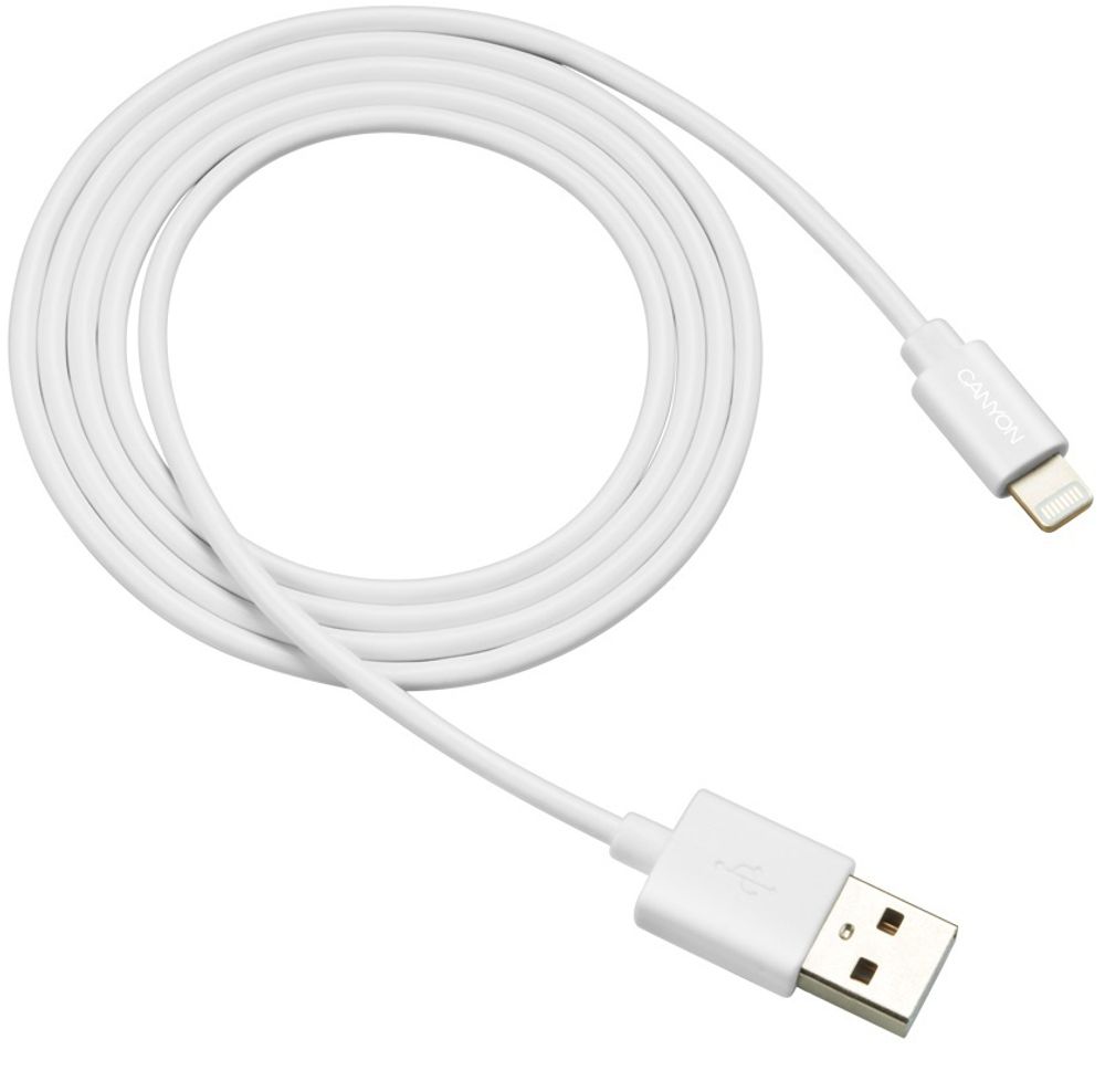 Canyon CNS-MFICAB01W Ultra-compact MFI Cable, certified by Apple, 1M length, 2.8mm , White co Кабель