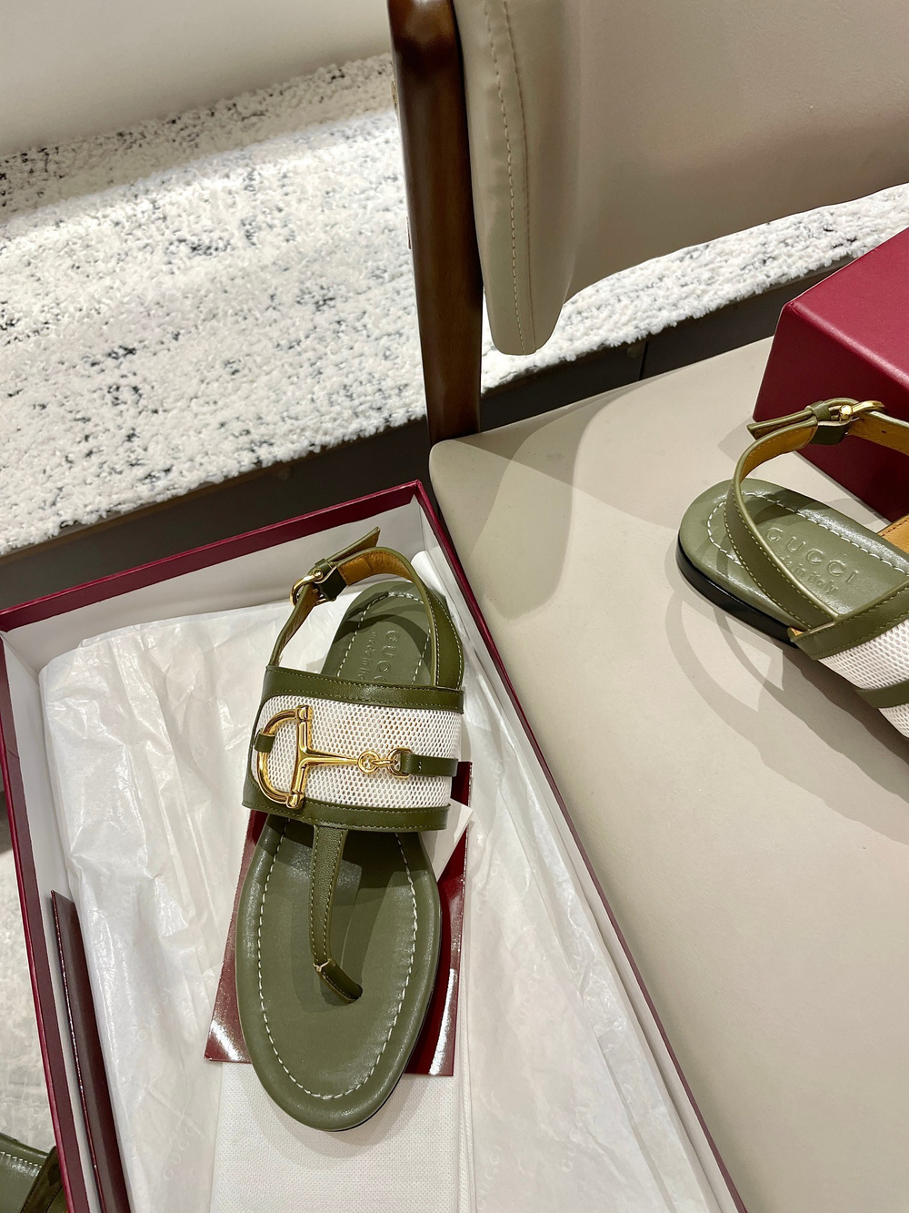 Gucci Horsebit Thong Sandal