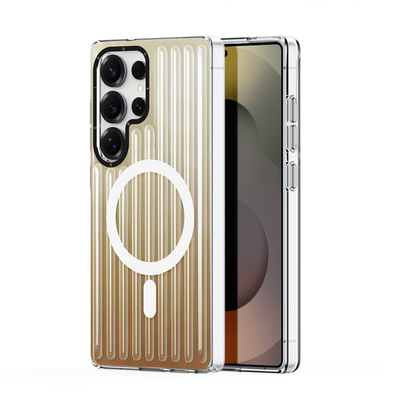 Усиленный прозрачный чехол (Gradient Desert Gold) с поддержкой MagSafe от Dux Ducis для Samsung Galaxy S25 Ultra, серия Zest Series Case
