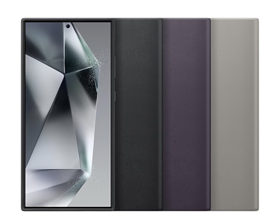 Чехол из веганской кожи для Galaxy S24 Ultra ( Черный)