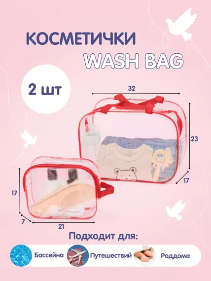 Сумка в роддом Здравствуй мама! Premium Quality с косметичкой